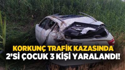 Manisa’nın Salihli ilçesinde otomobil ile kamyonun çarpışması sonucu meydana gelen