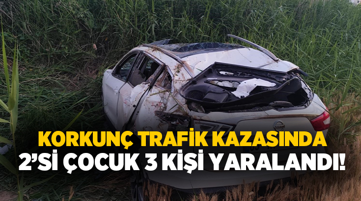 Manisa’nın Salihli ilçesinde otomobil ile kamyonun çarpışması sonucu meydana gelen