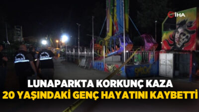 Amasya’da lunaparkta ranger olarak bilinen oyun aleti kabininin başına çarpması