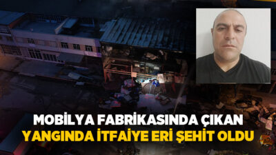 Konya’da bir mobilya fabrikasının deposunda çıkan yangın kontrol altına alınarak