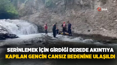 Sakarya’nın Hendek ilçesinde girdiği derede akıntıya kapılan 20 yaşındaki gencin