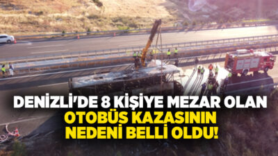 İzmir-Antalya seferini yapan yolcu otobüsünün Aydın-Denizli Otoyolu'nda bariyerlere çarparak alev