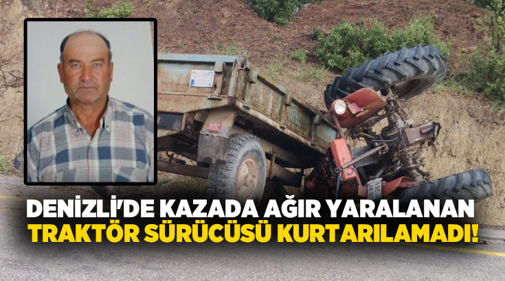 Denizli’nin Buldan ilçesinde sağanak yağış nedeniyle kayganlaşan yolda kontrolden çıkan