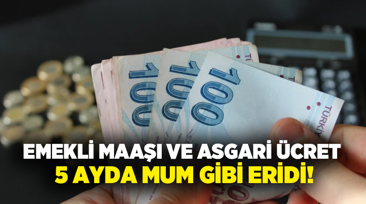 Enflasyon emekli aylıklarını ve ücretleri eritmeye devam ediyor. En düşük