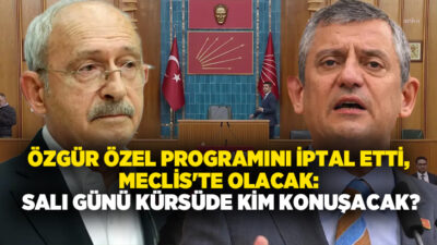 CHP lideri Özgür Özel, TBMM'de Salı günü gerçekleştirilecek partisinin grup