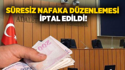 Anayasa Mahkemesi (AYM), boşanan eşe süresiz nafaka verilmesine ilişkin düzenlemeyi