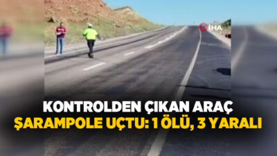 Sivas’ın Kangal ilçesinde kontrolden çıkan aracın şarampole uçtuğu kazada, 1