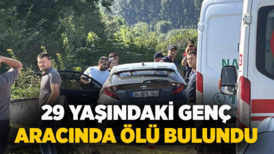 Düzce Merkeze bağlı Kadıoğlu köyünde 29 yaşındaki genç, park halindeki