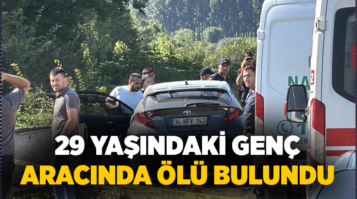 Düzce Merkeze bağlı Kadıoğlu köyünde 29 yaşındaki genç, park halindeki