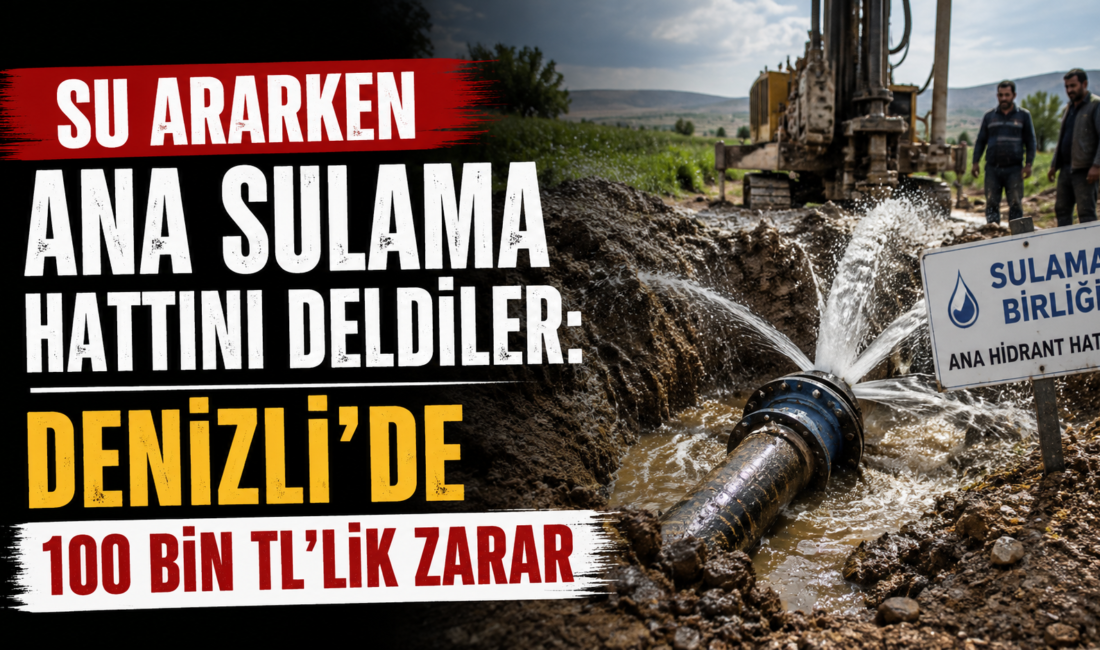Denizli'nin Çivril ilçesinde yer altı suyu bulmak amacıyla başlatılan sondaj