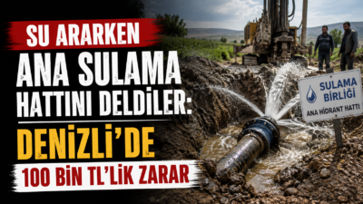 Denizli'nin Çivril ilçesinde yer altı suyu bulmak amacıyla başlatılan sondaj
