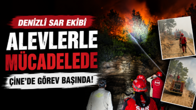 Aydın'ın Çine ilçesinde çıkan orman yangınının ardından Denizli SAR Arama
