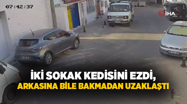 Muğla’da sokak arasında seyreden hafif ticari araç, yolda bulunan iki