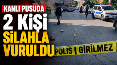Saldırıda yaralanan 2 kişi hastaneye kaldırılırken, mermilerin bazıları çevredeki binalara