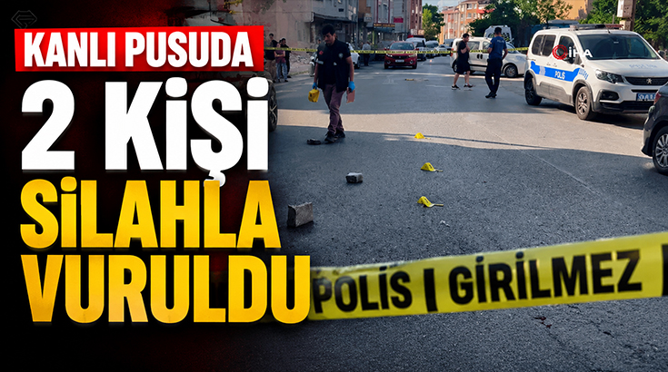 Saldırıda yaralanan 2 kişi hastaneye kaldırılırken, mermilerin bazıları çevredeki binalara
