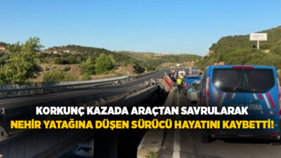 Uşak’ta sürücüsünün direksiyon hakimiyetini kaybettiği tırın bariyerlere çarptıktan sonra iki