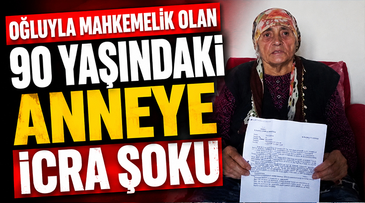 Amasya’nın Taşova ilçesinde oğluyla mahkemelik olan 90 yaşındaki anne, evsiz