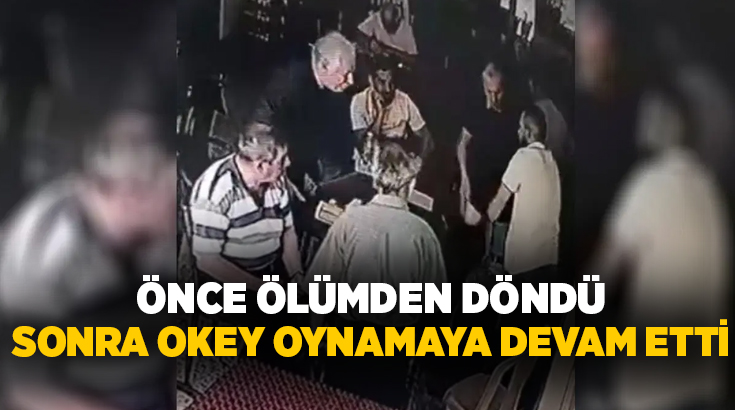 Bilecik'te bir kıraathanede okey oynayan şahsın yediği portakalın parçası soluk