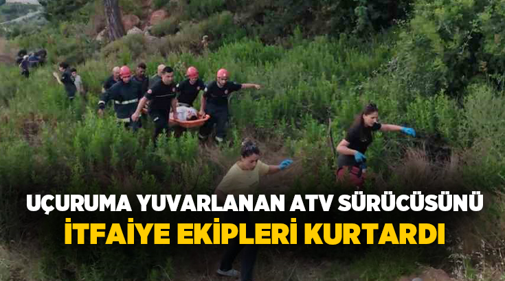 Antalya’nın Alanya ilçesinde kontrolden çıkan ATV aracı yaklaşık 20 metrelik