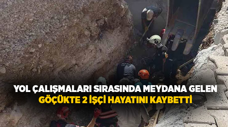 Malatya’da deprem bölgesinde yürütülen yol yapım çalışmaları sırasında meydana gelen