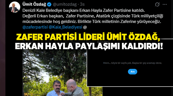 Denizli siyasetinde gün boyu tartışmalara neden olan "Erkan Hayla Zafer