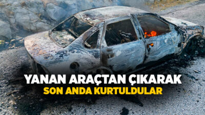 Afyonkarahisar'da seyir halindeyken motoru alev alan otomobil kullanılamaz hale gelirken,