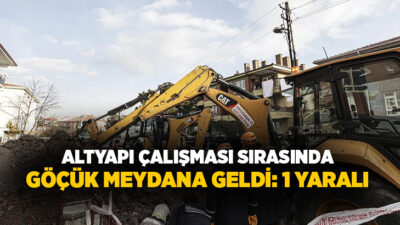 Kütahya'nın Tavşanlı ilçesinde altyapı çalışmaları sırasında meydana gelen göçükte toprak