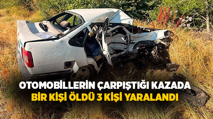 Afyonkarahisar'da iki otomobilin çarpışması sonucu meydana gelen trafik kazasında 1