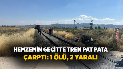 Afyonkarahisar'da trenin "pat pat" diye tabir edilen tarım aracına çarpması
