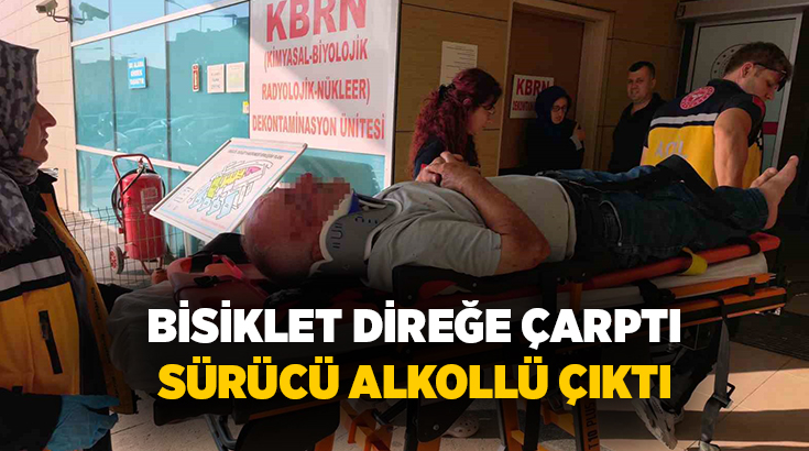 Bursa’nın İnegöl ilçesinde bisikletin beton direğe çarptığı kazada yaralanan sürücünün