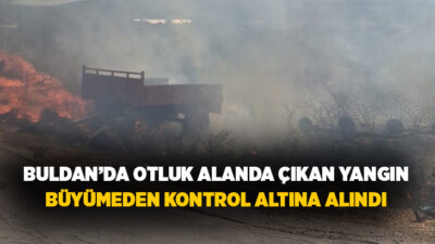 Yenicekent Mahallesi’nde dere yatağında çıkan yangın, ekiplerin ve vatandaşların müdahalesiyle