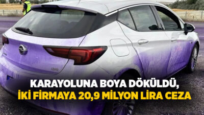 Afyonkarahisar’da karayoluna dökülen boyaların çevre kirliliğine neden olduğunun belirlenmesi üzerine