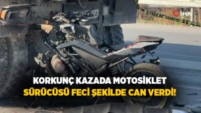Sivas’ta meydana gelen kazada kamyona çarpan motosiklet sürücüsü hayatını kaybetti.