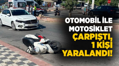  Kütahya’nın Tavşanlı ilçesinde otomobil ile motosikletin çarpışması sonucu meydana gelen