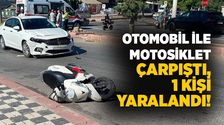 Kütahya’nın Tavşanlı ilçesinde otomobil ile motosikletin çarpışması sonucu meydana gelen