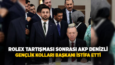AKP Denizli Gençlik Kolları Başkanı Mahmut Mert Çelik, kendisine hediye