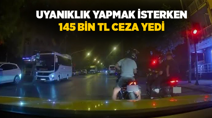 Denizli’de kırmızı ışıklarda beklemek istemeyince plakasını kapatan sürücüye 145 bin
