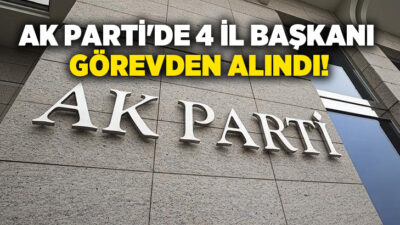AK Parti'de 4 il başkanlığında değişikliğe gidildi. Cumhurbaşkanı ve AK