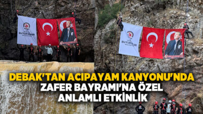 Denizli Büyükşehir Belediyesi Arama Kurtarma (DEBAK) ekibi, Acıpayam Kanyonu’nda düzenlediği
