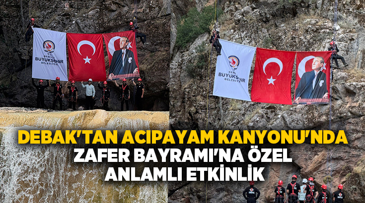 Denizli Büyükşehir Belediyesi Arama Kurtarma (DEBAK) ekibi, Acıpayam Kanyonu’nda düzenlediği