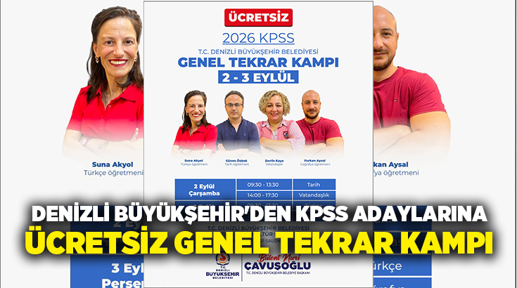 Denizli Büyükşehir Belediyesi, 2026 Kamu Personel Seçme Sınavı’na (KPSS) hazırlanan