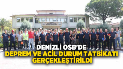 Denizli Organize Sanayi Bölgesi Müdürlüğü personelinin katılımıyla, 17 Ağustos Marmara