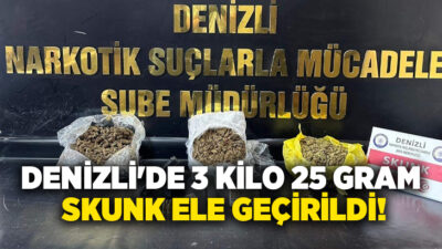 Denizli’de polis ekiplerince takibe alınan 2 araca uyuşturucu operasyonu düzenlendi.