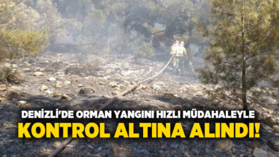 Denizli’nin Bekilli ilçesinde orman parkı yakınlarında çıkan yangın, orman ekiplerinin