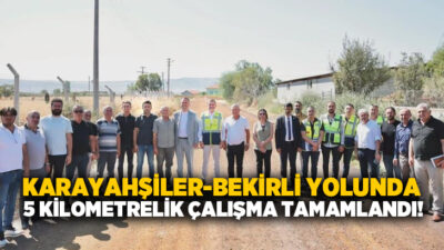 Denizli’nin Çivril ilçesinde Karayahşiler ile Bekirli arasındaki 5 kilometrelik yol
