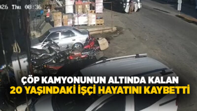 Manisa'nın Alaşehir ilçesinde meydana gelen kazada çöp kamyonunun altında kalan
