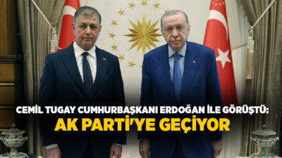 İzmir Büyükşehir Belediye Başkanı Cemil Tugay ile Cumhurbaşkanı Recep Tayyip