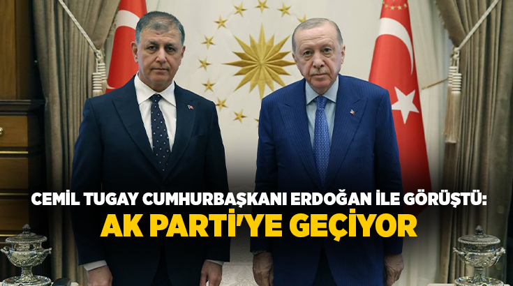 İzmir Büyükşehir Belediye Başkanı Cemil Tugay ile Cumhurbaşkanı Recep Tayyip