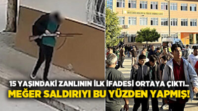 Manisa'nın Turgutlu ilçesinde 11 öğrencinin yaralandığı silahlı saldırıyı gerçekleştiren 15