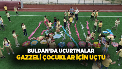 Buldan İlçe Millî Eğitim Müdürlüğü tarafından düzenlenen etkinlikte çocuklar, uçurtmalarını